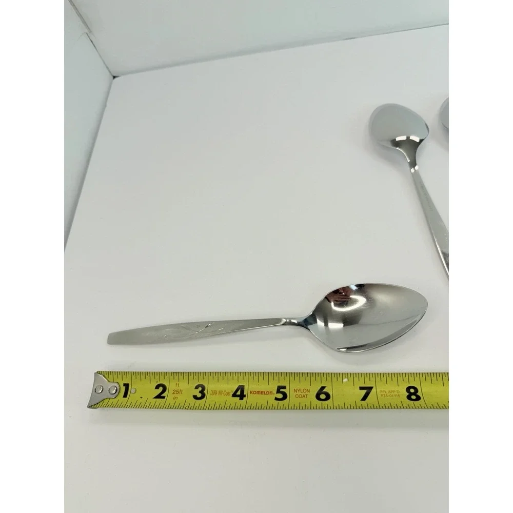 Set of 3 SERVING SPOONS Oneida Heirloom Stainless WILL O' WISP Pattern Flatware